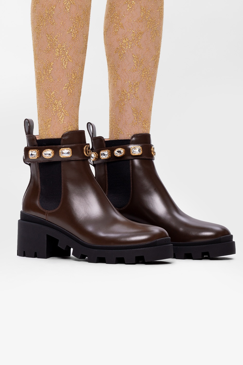 Gucci store crystal boots